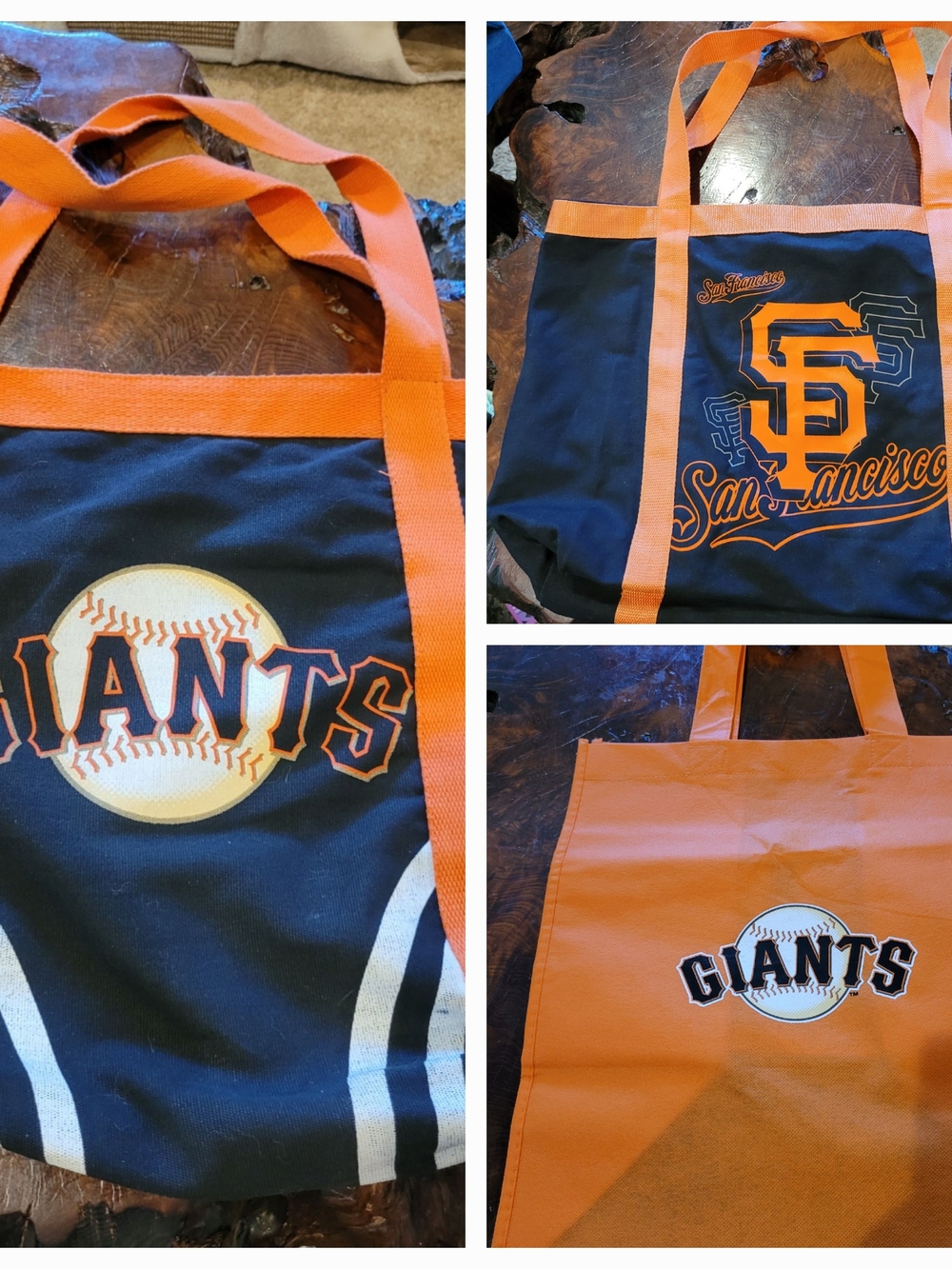 3 San Francisco Giants Tote Bags